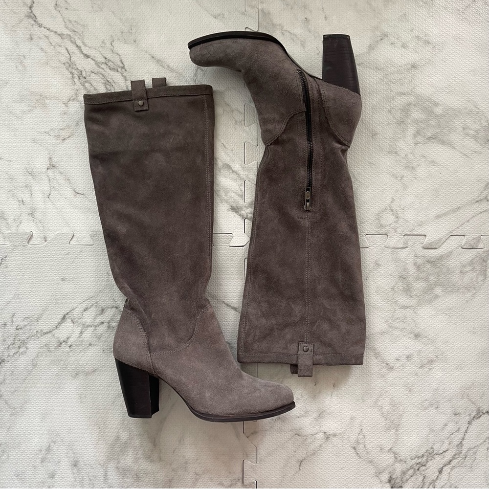 Ugg Ava nightfall knee high leather suede gray boots